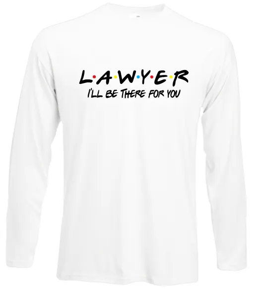 Лонгслив Lawyer be there for you Белый фото