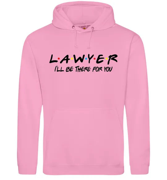 Мужская толстовка (худи) Lawyer be there for you Розовый фото