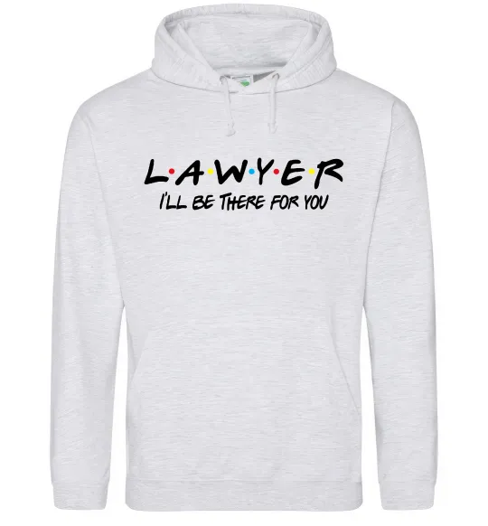Женская толстовка (худи) Lawyer be there for you Серый меланж фото