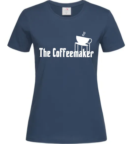 Женская футболка The coffemaker Темно-синий фото