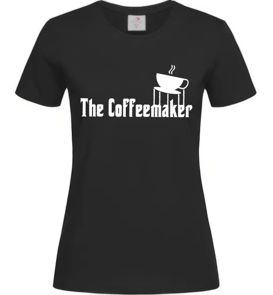 Женская футболка The coffemaker Черный фото