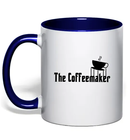 Чашка с цветной ручкой The coffemaker Глубокий темно-синий фото