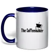 Чашка с цветной ручкой The coffemaker Глубокий темно-синий фото