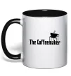 Чашка с цветной ручкой The coffemaker Черный фото