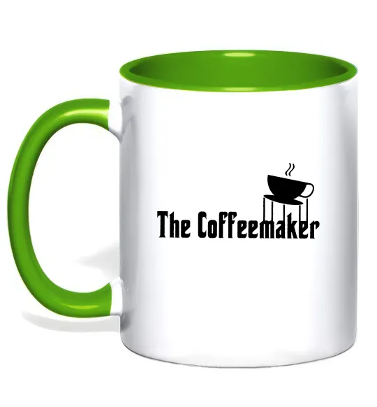 Чашка с цветной ручкой The coffemaker Лаймовый фото