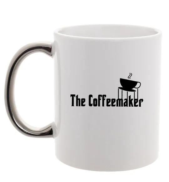 Чашка с цветной ручкой The coffemaker Серебро фото