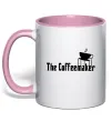 Чашка с цветной ручкой The coffemaker Нежно розовый фото