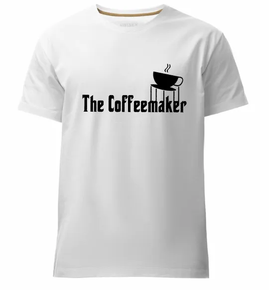 Мужская премиум футболка The coffemaker Белый фото