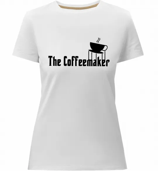 Женская премиум футболка The coffemaker Белый фото