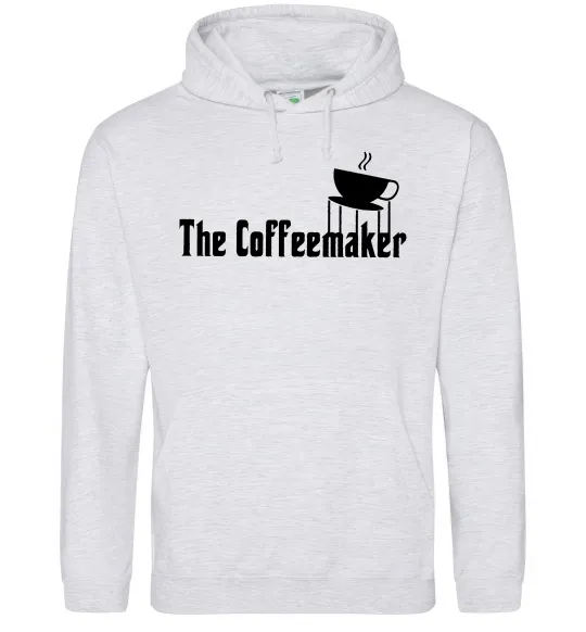 Мужская толстовка (худи) The coffemaker Серый меланж фото