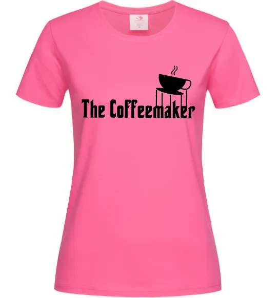 Женская футболка The coffemaker Ярко-розовый фото