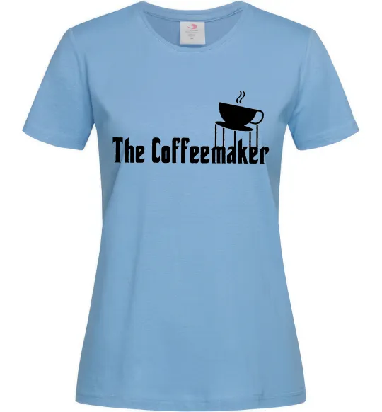 Женская футболка The coffemaker Голубой фото