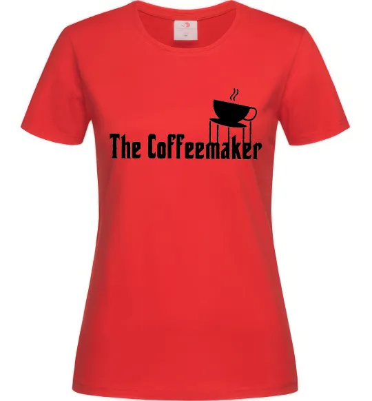 Женская футболка The coffemaker Красный фото