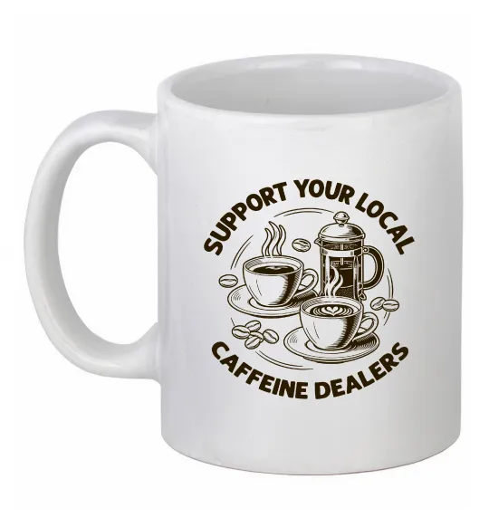 Чашка керамическая Support coffee Белый фото