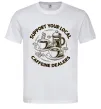 Мужская футболка Support coffee Белый Мужская футболка Support coffee Белый фото