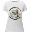 Женская премиум футболка Support coffee Белый Женская премиум футболка Support coffee Белый фото