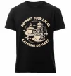 Мужская премиум футболка Support coffee Черный Мужская премиум футболка Support coffee Черный фото