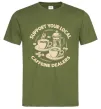 Мужская футболка Support coffee Оливковый Мужская футболка Support coffee Оливковый фото