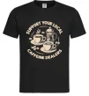 Мужская футболка Support coffee Черный Мужская футболка Support coffee Черный фото
