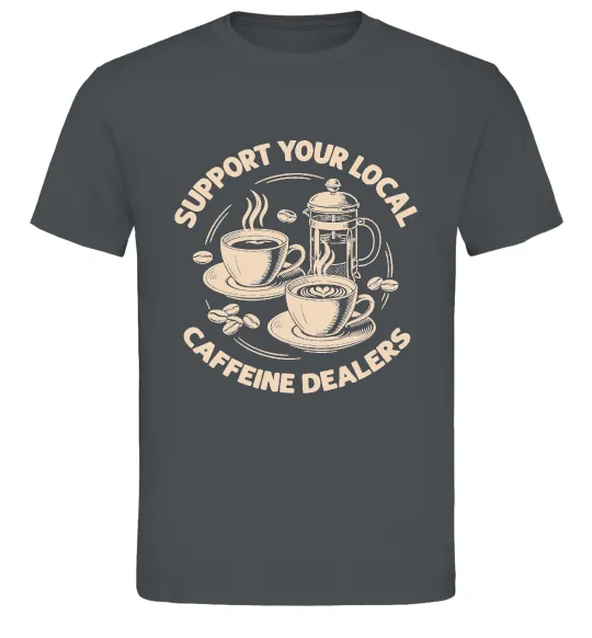 Мужская футболка Support coffee Графит фото