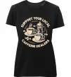 Женская премиум футболка Support coffee Черный Женская премиум футболка Support coffee Черный фото
