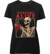 Женская премиум футболка Staying alive Черный Женская премиум футболка Staying alive Черный фото