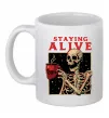 Чашка керамическая Staying alive Белый Чашка керамическая Staying alive Белый фото