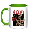 Чашка с цветной ручкой Staying alive Лаймовый Чашка с цветной ручкой Staying alive Лаймовый фото
