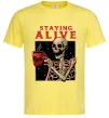 Мужская футболка Staying alive Лимонный Мужская футболка Staying alive Лимонный фото