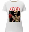 Женская премиум футболка Staying alive Белый Женская премиум футболка Staying alive Белый фото