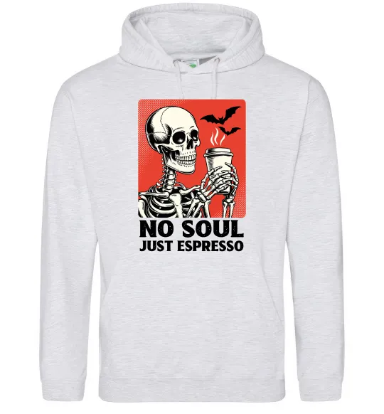 Женская толстовка (худи) Just espresso Серый меланж фото
