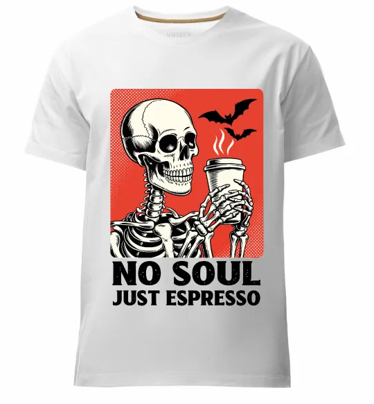Мужская премиум футболка Just espresso Белый фото