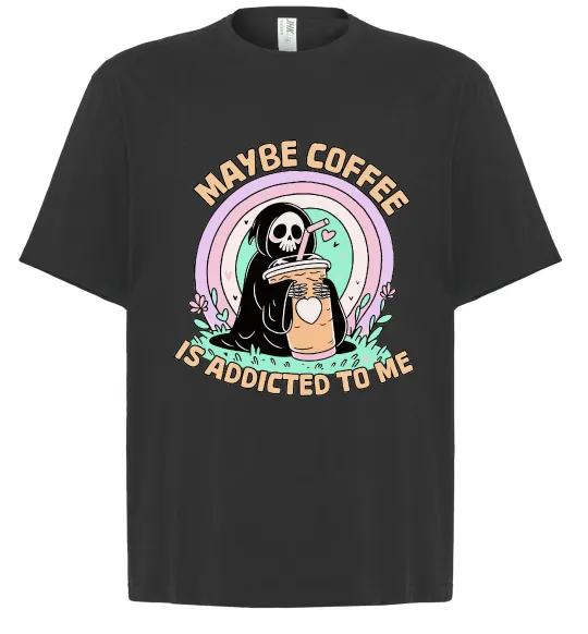 Футболка Оверсайз Maybe coffe Черный фото