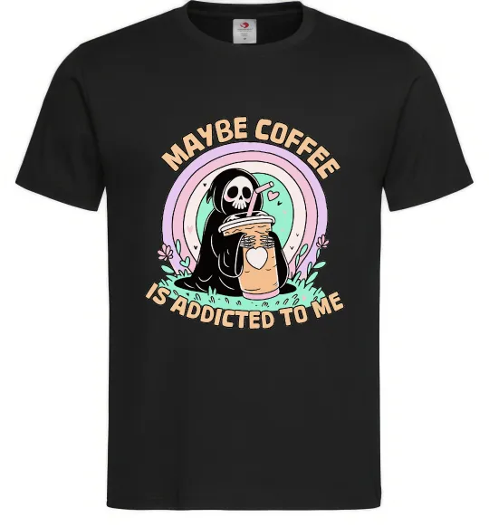 Мужская футболка Maybe coffe Черный фото