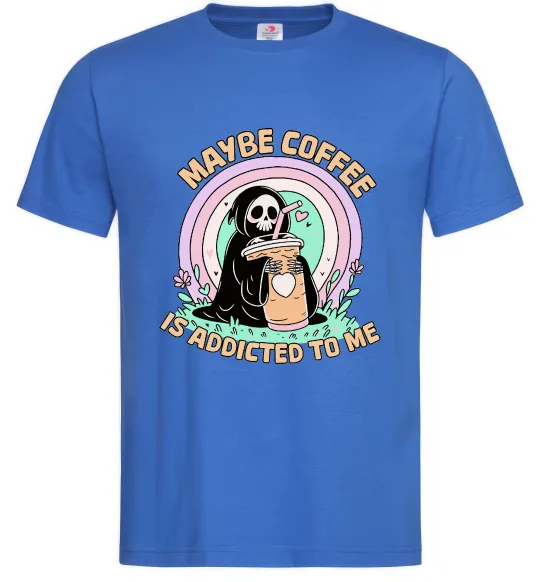 Мужская футболка Maybe coffe Ярко-синий фото
