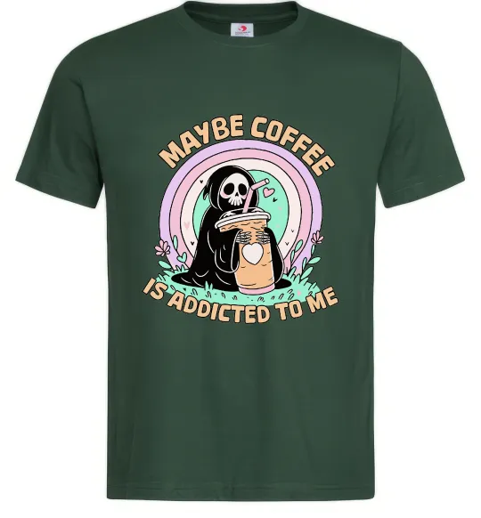 Мужская футболка Maybe coffe Темно-зеленый фото