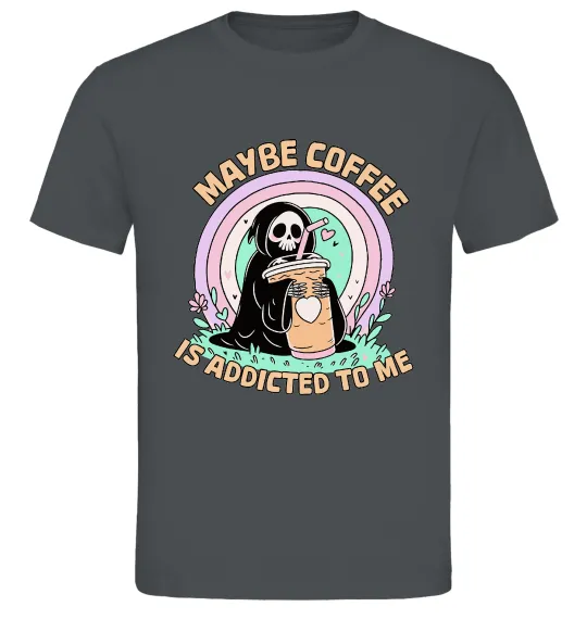 Мужская футболка Maybe coffe Графит фото