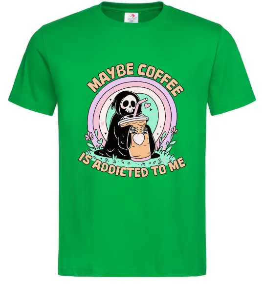 Мужская футболка Maybe coffe Зеленый фото