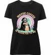 Женская премиум футболка Maybe coffe Черный Женская премиум футболка Maybe coffe Черный фото