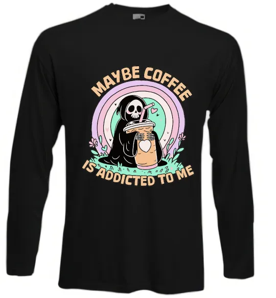 Лонгслив Maybe coffe Черный фото