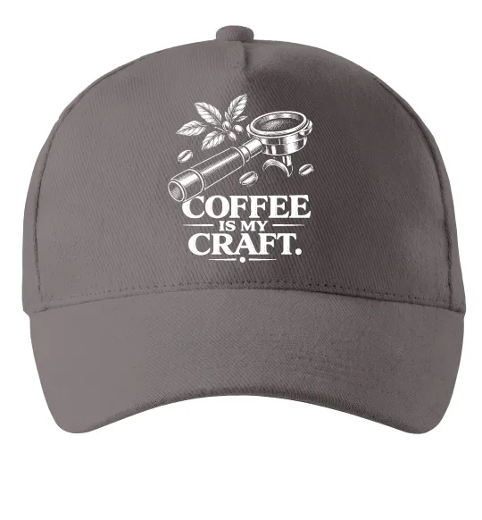 Кепка Coffee is my craft Серый фото