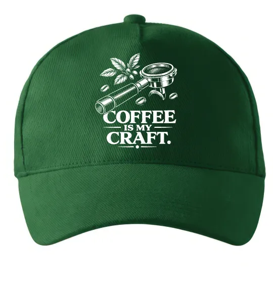 Кепка Coffee is my craft Темно-зеленый фото