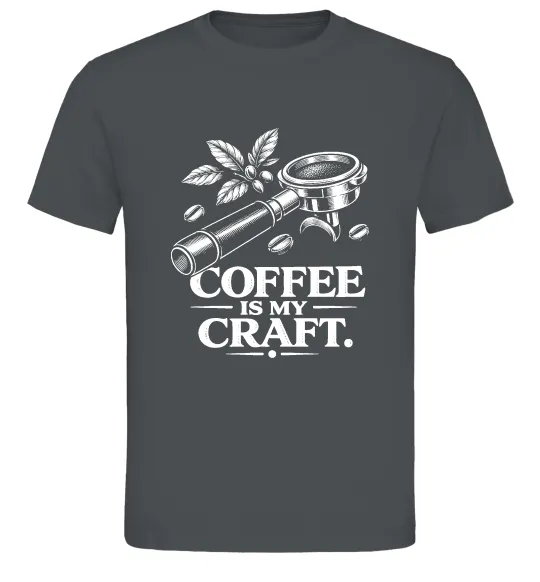 Мужская футболка Coffee is my craft Графит фото