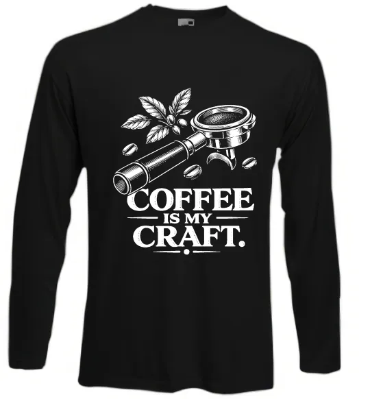 Лонгслив Coffee is my craft Черный фото