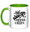 Чашка с цветной ручкой Coffee is my craft Лаймовый Чашка с цветной ручкой Coffee is my craft Лаймовый фото