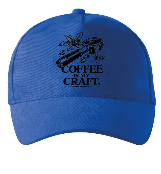 Кепка Coffee is my craft Ярко-синий фото