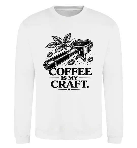 Свитшот Coffee is my craft Белый фото