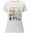 Жіноча преміум футболка Coffee cats Білий фото