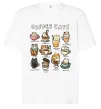 Футболка Оверсайз Coffee cats Білий фото