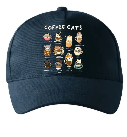 Кепка Coffee cats Темно-синій фото